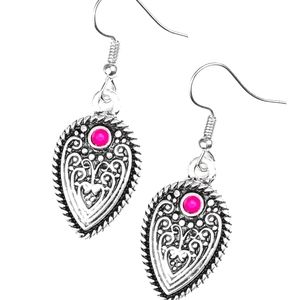Silver and Pink earrings
